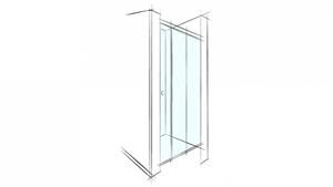 Verotti Xpace 2000mm Wall to Wall Shower Screen - Clear