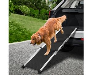 i.Pet Pet Dog Ramp Deluxe Telescoping Aluminium Car Truck Ladder Step Foldable