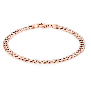 19cm (7.5") Curb Bracelet in 10ct White & Rose Gold