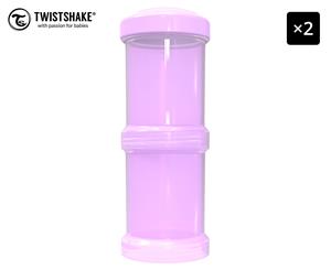 2 x Twistshake 2-Piece Baby Food Container - Pastel Purple