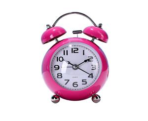 3 inch Vintage Classic Analog Alarm Clock - Pink