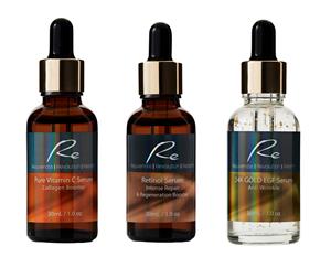 3 x Re Facial Serums - Revive Treatment AM/PM - 3x30mL