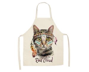 3D Printed Cat Cotton Linen Kitchen Apron