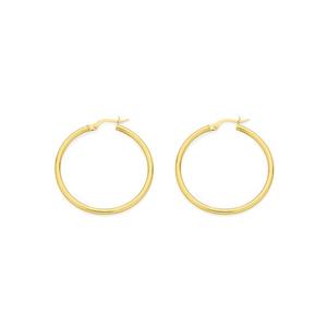 9ct Gold 30mm Hoop Earrings