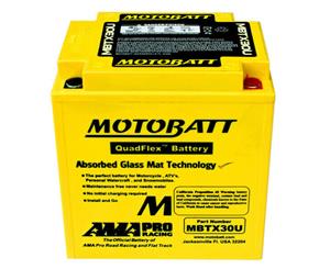 AGM Motobatt Quad Flex Battery Absorbed Glass Mat Technology MBTX30U 12V