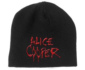 Alice Cooper - Dripping Logo Men's Beanie Hat - Black