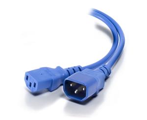 Alogic 1m IEC C13 to IEC C14 Computer Power Extension Cord Male to Female BLUE (MF-C13C14-01-BLU)