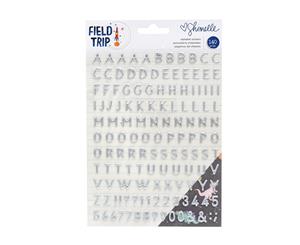 American Crafts - Shimelle Field Trip Collection - Alphabet Puffy Stickers with Matte Silver Foil Accents