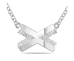 BIXLER X Collection Pendant Necklace For Women In Sterling Silver Design by BIXLER - Sterling Silver