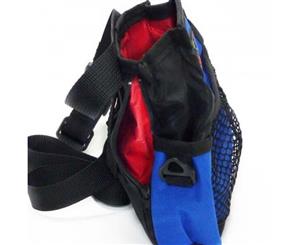 Black Dog Wear Treat Tote Pouch With Belt Pockets Dog Training SHORT Belt 40cm - Blue