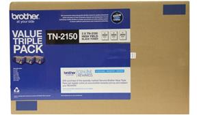 Brother 3-Pack TN-2150 Black Toner