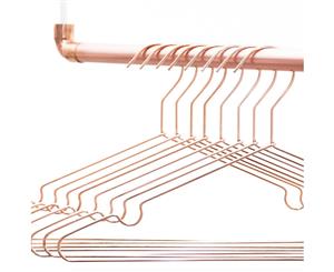 Copper Coat Hangers - Set of 6