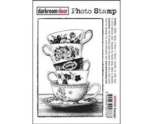 Darkroom Door - Photo Cling Stamp 4.6 inch X3.2 inch - Teacups