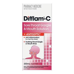 Difflam-C Anti-inflammatory Antiseptic Solution 200ml