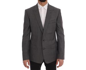 Dolce & Gabbana Gray Wool Martini Slim Blazer