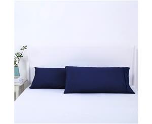 Dreamaker 250TC Plain Dyed King Pillowcases-48x90cm Navy