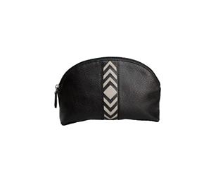 Eastern Counties Leather Womens/Ladies Becky Chevron Detail Make Up Bag (Stone) - EL113