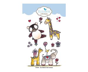 Elizabeth Craft Clear Stamps By Krista Designs Zoo Babies