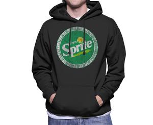 Enjoy Sprite Lemon Lime Retro Bottlecap Men's Hooded Sweatshirt - Black