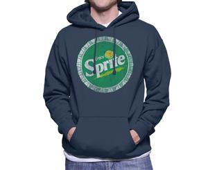 Enjoy Sprite Lemon Lime Retro Bottlecap Men's Hooded Sweatshirt - Navy Blue