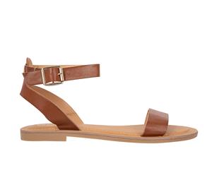 Hero Wildfire Womens flat casual buckled sandal Spendless - Tan