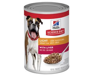 Hill's Science Diet Adult Light Liver Canned Dog Food 370g x 12