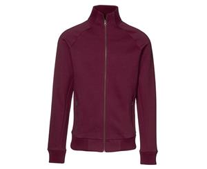 Id Mens Fitted Full Zip Fleece Jacket (Bordeaux) - ID389