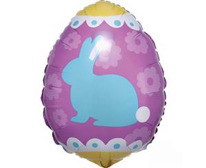 Junior Shape Yellow & Blue Bunnies Egg Shaped 45cm Approx Foil Balloon