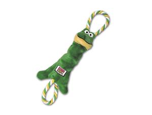 KONG Dog Tugger Knot Frog Durable Squeaker Tug Play Toy Medium Large (KDNK11)