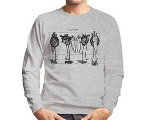 Krazy Kat Joe Stork Lineup Men's Sweatshirt - Heather Grey