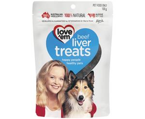 Love Em Dog Food Natural Beef Liver Treats 500g (DTL1330)