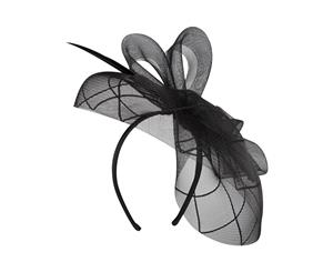 Lovisa Black Bow Mesh Feather Fascinator Headband