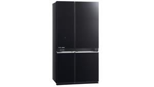 Mitsubishi 710L L4 Glass Grande French Door Fridge - Brilliant Black