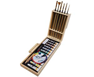 Mont Marte Signature Traveller Acrylic Paint and Brush Set - 24pc