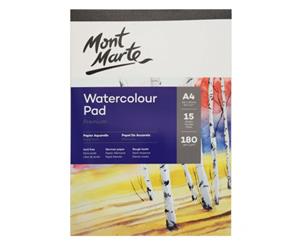 Mont Marte Watercolour Pad German Paper A4 180gsm 15 Sheet