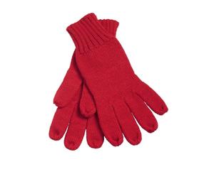 Myrtle Beach Adults Unisex Knitted Gloves (Red) - FU446