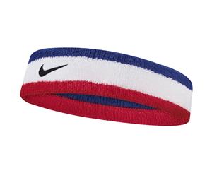 Nike Mens Swoosh Stretchy Cotton Workout Sweat Headband - Habanero RedBlack