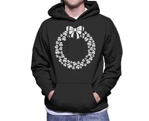 Original Stormtrooper Helmet Christmas Wreath Men's Hooded Sweatshirt - Black