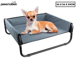 Paws & Claws 56cm Elevated Pet Bed - Grey