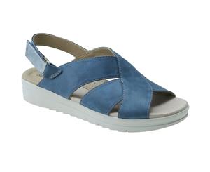 Planet Shoes Women Comfort Linsey Casual Sandals in Blue Leather