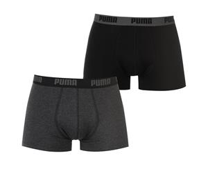 Puma Men Basic Boxers 2 Pack Mens - Dark Grey/Black