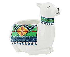 Rectangle Print - Flower Pot Llama 23.5x15.3x19cm Herbs Plants Turkish Style