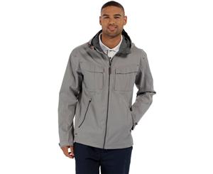 Regatta Mens Bardolf Stretch Waterproof Breathable Hooded Jacket Coat - Rock Grey