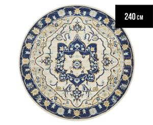 Rug Culture 240x240cm Babylon 201 Tulip Rug - Navy