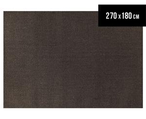 Rug Culture 270x180cm Herringbone Rug - Charcoal