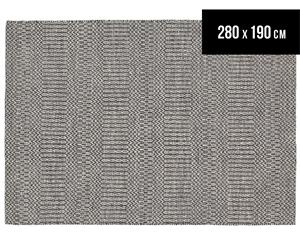 Rug Culture 280x190cm Miller Flatwoven Rug - Grey