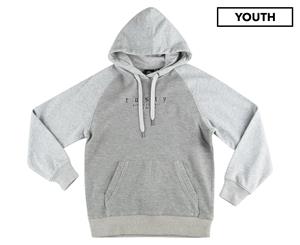 Rusty Kids' On The Inside Hooded Fleece - Grey Marle