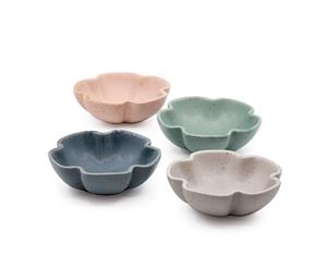 Salt & Pepper Ikana Pottery 4 Piece Blossom Dish Set 10cm