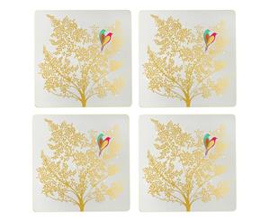 Sara Miller Chelsea Gold Leaf Square Placemats Set of 4