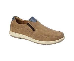 Scimitar Mens Twin Gusset Casual Shoe (Tan) - DF1617